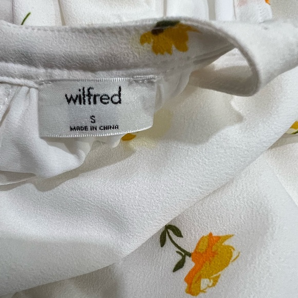 Aritzia Wilfred Effet Dress White Yellow Floral Tiered Maxi Dress‎ Boho Coquette - Picture 5 of 5